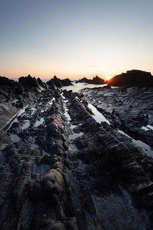 Hartland quay at sunset 1