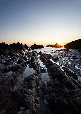 Hartland quay at sunset 2