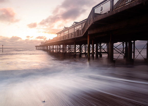 Teignmouth Pier at sunrise.