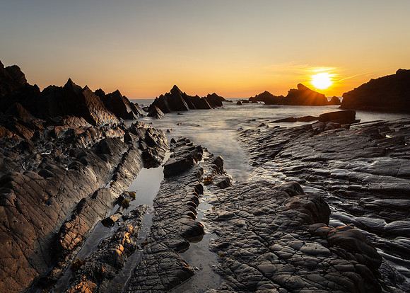 Textures and colour . Hartland quay, North Devon.