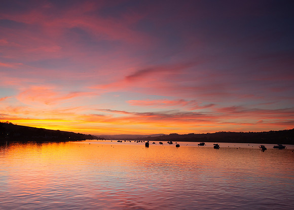 Sunset on the Teign estuary.